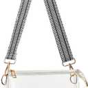 Clear Purse for Women Stadium Approved Clear Crossbody Bag for Stadium Events Transparent Purse Bag for Sports (White-1)