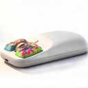 Retro Mouse 2.4G & Bluetooth Mouses Connectivity, Lightweight Rechargeable Wireless Mouse 100h Battery Life with USB Receiver, PC/Mac - White