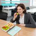 2Pcs Grab and Go Snack Containers Stainless Steel, Reusable Double Compartment Food Storage, Condiment Container with Lids - Perfect for Snacks, Dips, Travel, Camping & Takeout