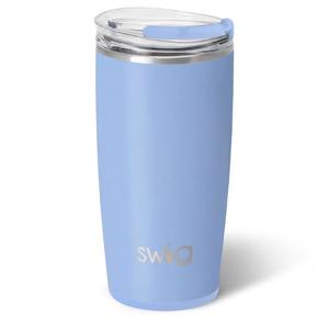Swig Life 22oz Insulated Tumbler, Travel Coffee Tumbler with Lid, Cup Holder Friendly Travel Coffee Mug, Stainless Steel, 22 oz Tumblers, Reusable Insulated Mug with Lid (Shimmer Periwinkle)