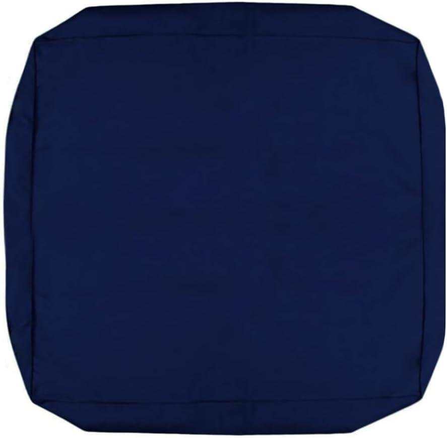 FLYMEI Patio Cushion Covers 31.5x31.5x4 Waterproof Outdoor Cushion Cover Replacement 1Packs Outdoor Seat Cushion Slipcover for Rattan Chair Sofa, Navy Blue