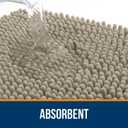 OLANLY Bathroom Rugs Sets 3 Piece, Soft Absorbent Chenille Bath Mats and U-Shaped Contour Toilet Rug, Quick Dry, Home Decor Accessories, Bath Mat Set for Bathroom (30"x20"+24"x16"+24"x20", Warm Taupe), 30" x 20" + 24" x 16" + U24" x 20"