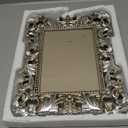 Silver Frames 5x7 Ornate Vintage Baroque Antique Picture Frame for Tabletop or Wall Display Wedding Photo with Glass Front