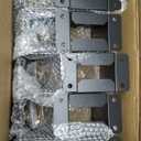 4 x 4 Post Base 10 PCS,Inner Size 3.6"x3.6"Deck Post Base,Heavy Duty Metal Black Powder Coated Post Brackets,for Pavilion Deck Railing Support Deck Base Plate, Support Bolt Down