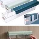 Noa Store Underwear Storage Wall Box - 14" Hx4 Lx3 W Wall Mount Storage - Set of 3 Hole-Free Installation Storage Box - Multi-functional Closet Storage Solutions - White, Blue, Green