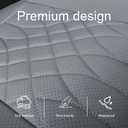 BOPUOVRE 1-Pack Leather Front Car Seat Covers - Bottom Car Seat Covers Fully Wrapped, Non-Slip and Waterproof, Fits Most Vehicles Gray