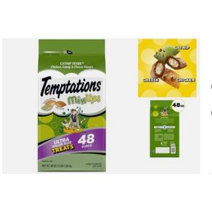 MixUps Catnip Fever Flavor Crunchy and Soft Cat Treats, 48 oz. Bag Pack of 3 BBD: 04-2027