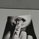 Poster Master Fuck Print - Middle Finger Poster - Sexy Lips Art - Black and White Photography Wall Design - Self Expression Art - Modern Bedroom or Living Room Wall Decor - 8x10 UNFRAMED Wall Art (8L" x 10W", Style-01)