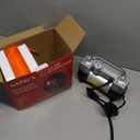 GSPSCN 6X Faster Inflation Tire Inflator Heavy Duty Double Cylinders with Portable Bag- Car AccessoriesMetal 12V Air Compressor Pump 150PSI with Adapter for Car, Truck, SUV Tires, Dinghy, Air Bed (Silver)