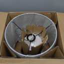 GLOBE Electric 65922 20" Table Lamp, Ribbed Concrete Finish, White Linen Shade