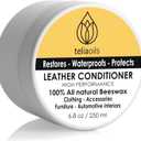 Leather Conditioner - Natural Clear Leather Repair Care Balm - Waterproofing Leather Salve Restorer, Softener & Protector - for Upholstery, Furniture, Shoes, Sofa & More (250 ml)