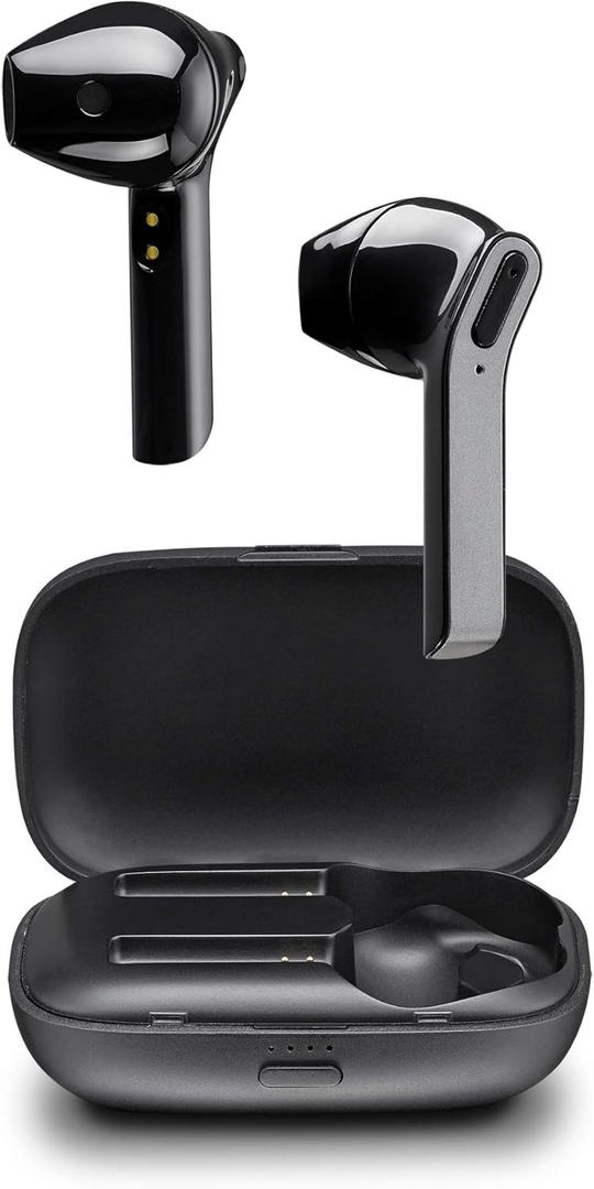 iLive Electronics IAEBT449B Truly Wireless Bluetooth Earbuds, Charging Case, Sweatproof, Black (One Size)