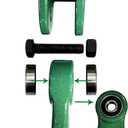 ABUSA Heavy Duty Green Swing Hangers Screws Bolts Included Over 5000 lb Capacity Playground Porch Yoga Seat Trapeze Wooden Sets Indoor Outdoor (4 Pack)