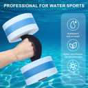 Water Weights for Pool Exercise 2Pcs Water Dumbbells Aerobics Pool Barbells Lightweight Resistance Aquatic Dumbbell for Swimming