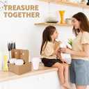 Bodaon 2 Cup Drink Carrier with Handle, 15 Pcs Cardboard Cup Holders, Disposable Drink Carriers for Delivery, Kraft Paper Coffee Cup Holder to Go, Take Out Cup Carriers for Hot/Cold Drinks