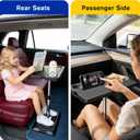 Car Seat Tray Table, Adjustable Car Desk for Laptop & Tablet, Multi-Function Travel Tray for Front Passenger/Rear/Driver Seat, Eating & Work Tray, Essentials Accessories for Long Trips