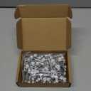 #10 x 1-1/2" Zinc Plated Steel Self Drilling Roofing Screws, Hex Head Self Tapping Screws with EPDM Washer, White Head, 100 PCS