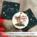 3 x Funny Reindeer Ornaments 2025, Wild Animal Lovers Gifts for Women, Cute Deer Gifts for Friends, Neighbors, Family, Ceramic Ornament for Nature Christmas Decorations