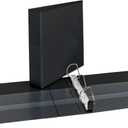 Avery Heavy-Duty View 3 Ring Binder, 2" One Touch Slant Rings, 530-Sheet Capacity, 2.8 Inch Wide Spine, Great for Home, School Supplies, Office, or Organization Needs, 1 Black Binder (05500)