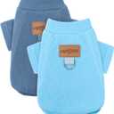 2 Pack Dog Sweaters Warm Fleece Dogs Sweatshirt for Small Medium Dogs with Leash Ring Pet Outfit Puppy Coat Apparel Winter Dog Clothes for Chihuahua, Yorkie, Bulldog, Dachshund Cats XXS, Blue
