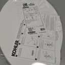 KOHLER 20110-0 Brevia, Slow Close Toilet Seat, Elongated Toilet Seat, Grip-Tight Bumpers Quick-Attach Hardware, White