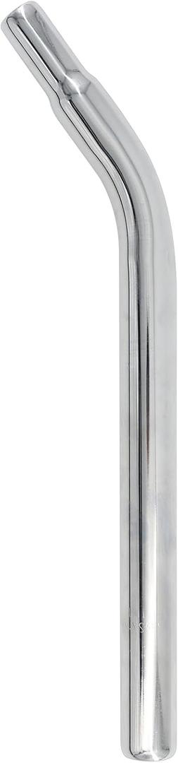 Bike Seat Post W/O Support, Steel Lay Back BMX Bicycle Seat Post Without Support, Multiple Sizes Silver (27.2 x 350mm)