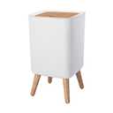 WanWanKa Mini White Plastic Trash Can, 2.6 Gallon Capacity, Slim Design, Anti-Odor, Easy to Clean, Suitable for Any Place