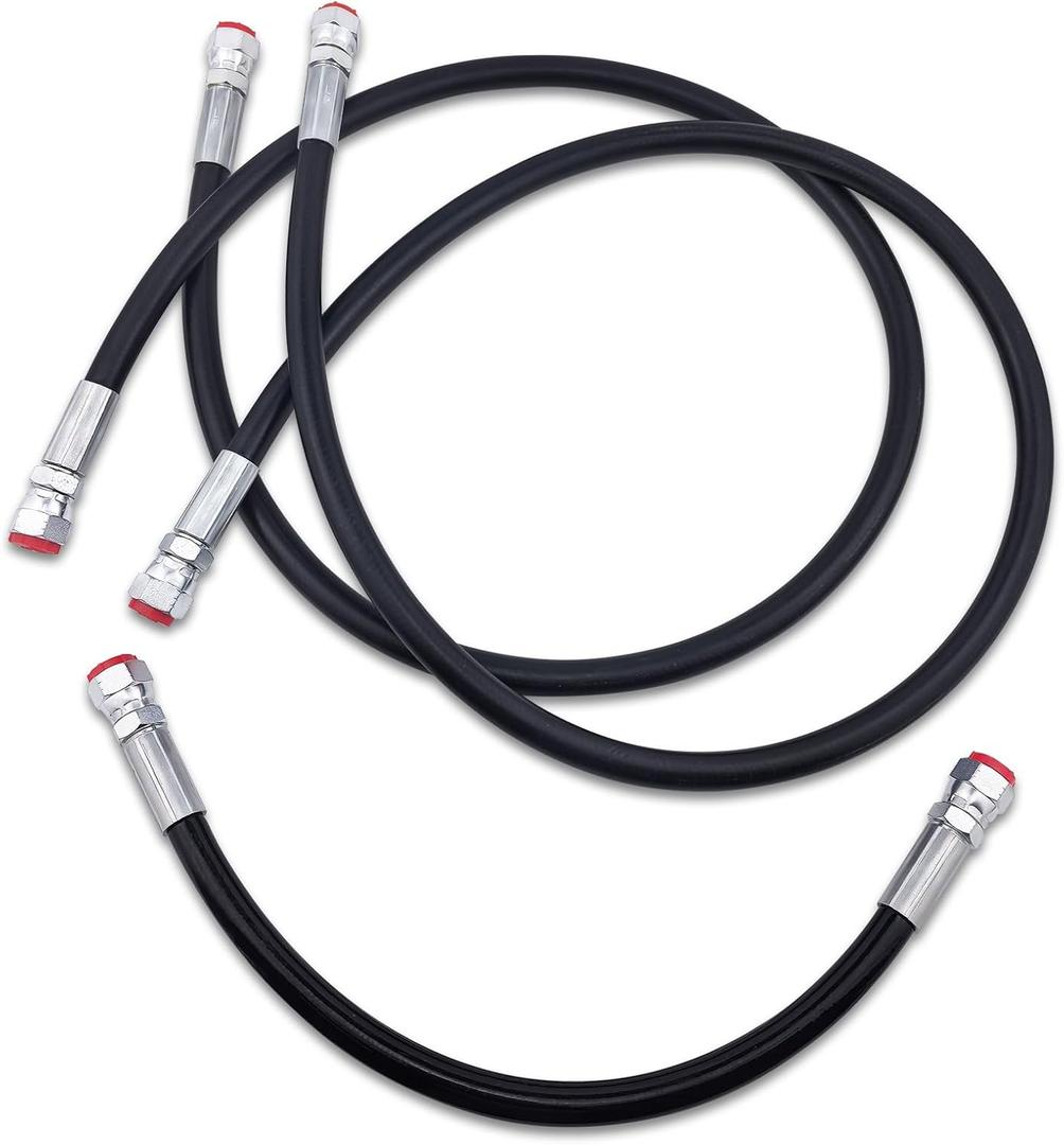 1/4" x 42" and 1/4" x 16" Heavy Duty Snow Plow Hose Kit with 06-FJIC Compatible for Fisher 56591 56592, for Western 56616 56617