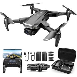 GPS Drone with Camera for Adults 4K, Auto Return Home, Brushless Motor, Follow Me, 5G FPV Transmission, Smart RC Quadcopter Drones for Beginners Kids, Long Flight and Distance, Under 250G (Black)