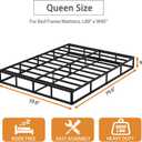 Queen Size Box Spring Bed Base 9 Inch, 3000lbs Heavy Duty Box Spring Queen Metal Mattress Foundation, Tool-Free Easy Assembly, Noise Free