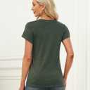 Memorose Womens Short Sleeve Tops Summer T Shirts Round Neck Causal Fashion Basic Tee, Large