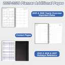 2025 Planner Weekly & Monthly, 18 Months Daily Planner 2025-2026, Jul.2025-Dec.2026, Calendar Agenda Planner with Tabs Sticker, A5 Size, 100GSM Paper, Black