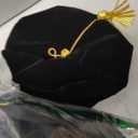Unisex Deluxe Doctoral Graduation Gown Doctoral Hood and Tam 8 Sided Package (Size: 45"(5'0"-5'2"), Black)