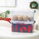 Citylife 17 QT Plastic Storage Bins with Latching Lids Stackable Storage Containers for Organizing Large Clear Storage Box for Garage, Closet, Kitchen, 4 Packs