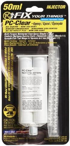 PC Products PC-Clear Epoxy Adhesive Liquid, 50ml Cartridge, Clear 75005