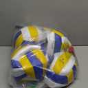 6 Pack Volleyballs Official Size 5, Waterproof Soft Volleyball With Pump and Net Bag for Indoor Outdoor Beach Pool Water Gym Training - Competition Volley Ball for Training Match for Beginner (Blue-Red-White)