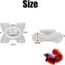 Aquarium Floating Betta Fish Log, Hide Tunnel and Hammock Toy, Small Fish Or Shrimp Hide Resting Cave, Floating Feeder, Feeding Ring, Tank Accessories Decoration (Translucent)