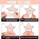 4 x 10PCS 60th Birthday Decorations Centerpieces for Table Decorations, 2025 Vintage 1965 Honeycomb Table Topper Back in 1965 Birthday Party Decoration for Women (Rose Gold & Black, 60 Years)