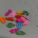 WILLBOND 50 Pcs Girls Hair Barrettes 1'' Mini Self Hinge Plastic Clips for Toddler Baby Kids Flower Bow Hair Colorful 80s 90s Cute Design Hairpins in Candy Heart Star Shape Accessory(Classic Style)