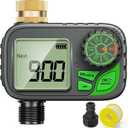 Sprinkler Timer Water Hose Timer - Programmable Digital Irrigation Outdoor Waterproof with Rain Delay, Manual & Automatic Watering System for Yard Lawn Garden Hose, Brass Inlet 1 Outlet
