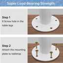 Adjustable Table Legs, Metal Adjustable Height Desk Legs, Adjustable Furniture Legs for Table Computer Desk Dining Table Office Desk(White) (2 pcs 22" -35.5")
