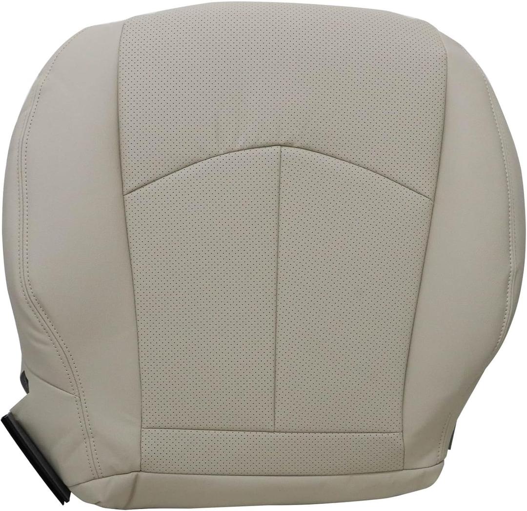 Priprilod Beige Perforated Leather Driver Side Bottom Replacement Seat Cover Compatible with Compatible with Mercedes Benz E280 E300 E320 E350 E500 E550 2003 2004 2005 2006 2007 2008 2009