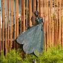Guichifun Fairy Statue Collection Home Decoration - Leaf Angel Girls Resin Home Decor for Outside or Inside Rustic Garden Outdoor Yard Decorations Figurines Gift 14.25 x 9 x 20.25 Inch