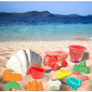 17 Pcs Beach Toys with Storage Bag for Toddlers, Sand Toy Set for Kids Includes Beach Bucket, Truck, Shovel, Sand Molds and Watering CanOutdoor Toys for Toddlers Kids Age 3 4 5 6+