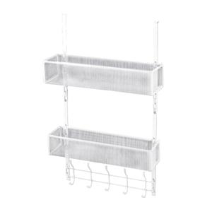 Space Saving Wall Hanging Basket Easy Installion Sturdy Metal Home Accessory For Kitchen Supplies And Bathroom Items Household Items Organizers