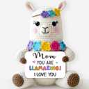 Birthday Gift for Mom from Daughter Son - Llama Gifts for Christmas Mothers Day, Cute Llama Crochet Gift, Gifts for Mother in Law Stepmom, Gigi Nana, I Love You Mom Appreciation Animal Crochet