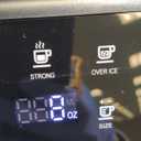 Karosie K Cup Coffee Maker, Hot & Iced Coffee Maker for K Cup and Grounds, 6-14 Oz Brew Sizes, 50oz Removable Tank, Single Cup Coffee Maker with Descaling Reminder, Stainless Steel, Black