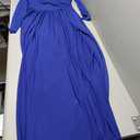 BOLENSYE Long Formal Dresses for Women with Lantern Sleeves A Line Chiffon Ruched Bridesmaid Dress Evening Gowns, Size Large