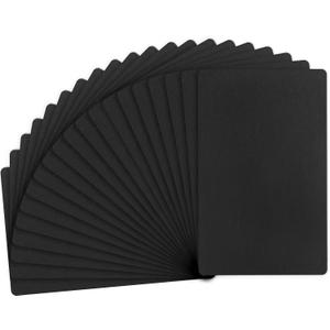 20-Pack Anodized Aluminium Laser Engraved Mount Metal Plate 3x2x0.02 Inch Engraver Blank Anodized Aluminum Sheets for DIY Laser Printing/Home/Office[Black]