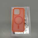 SUPFINE Magnetic for iPhone 15 Pro Case (Compatible with MagSafe) (Military Grade Drop Protection) Slim Translucent Matte Shockproof with Anti-Fingerprint Phone Case,Orange